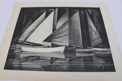 Robert Robathan lithography, signed