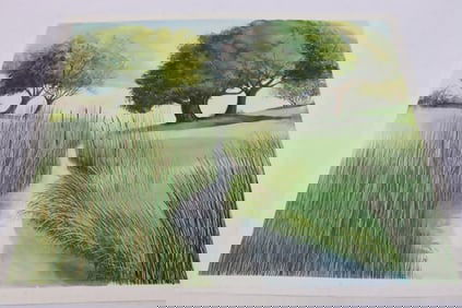 Robert Robathan watercolor on panel