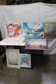 8 pastel/ color pencil on paper abstract arts