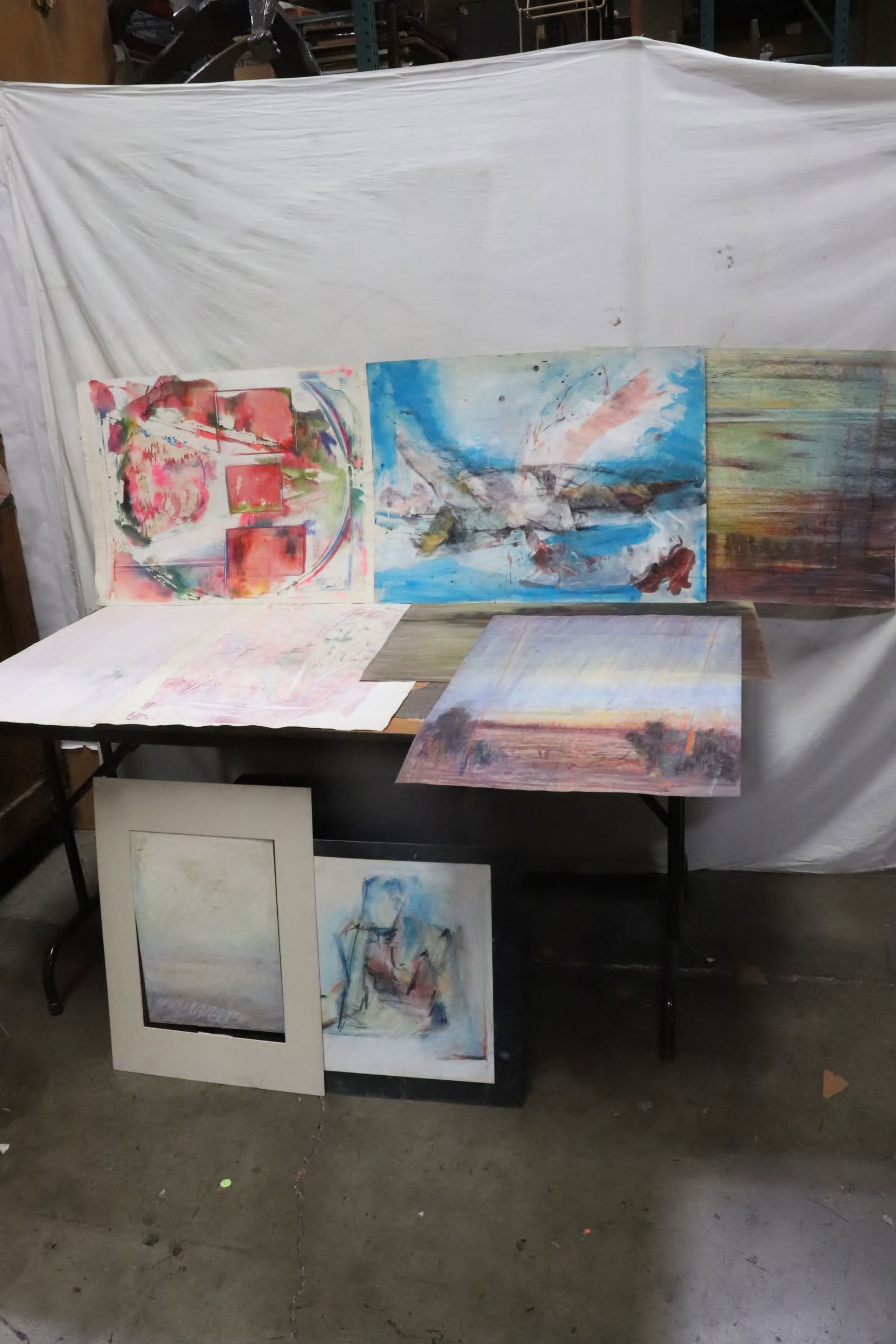 8 pastel/ color pencil on paper abstract arts: 8 pastel/ color pencil on paper abstract arts, 15.8"x11.9" - 22"x30"