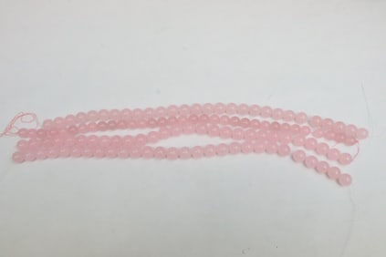 4 strands rose quartz bead necklaces, need clasp