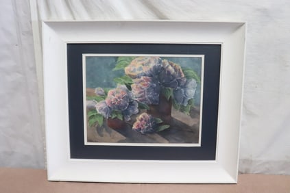 large watercolor of still life by June Robathan