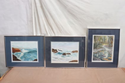 3 watercolor paintings by June Robathan