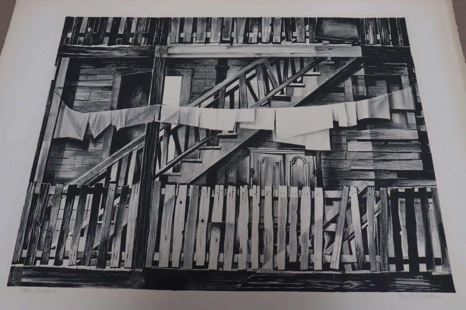 Robert robathan lithograph "Back Porch", signed (1 of 6)