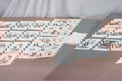 Approx. 25 lithograph greeting cards by Robert Robathan