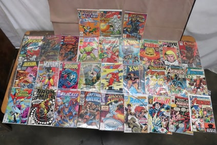 ~30 comic books, some are in protective sleeves