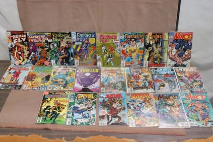 ~20 comic books, some are in protective sleeves
