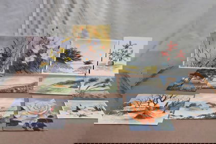 Lot of loose leaf w/c paintings by June Robathan