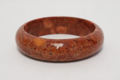 Coral carved bangle