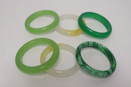 6 Peking glass bangles