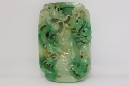 Large jadeite carved ornament