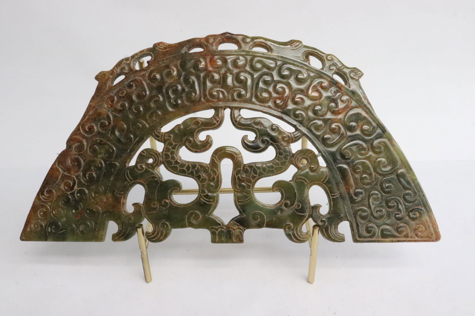 Large Chinese jade like stone carved pei (1 of 9)