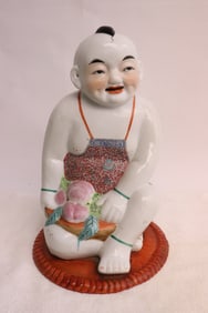 Chinese late 19th c. famille rose porcelain baby