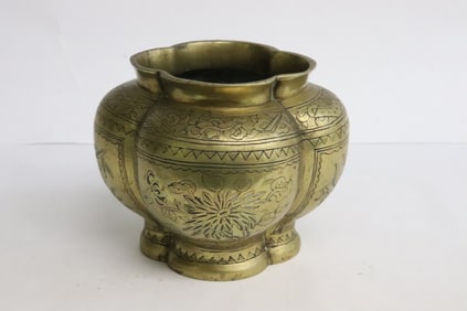 Chinese 19th century bronze/ brass censer