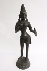 A South Asian 19th c. bronze sculpture of deity
