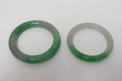 2 jadeite like bangles