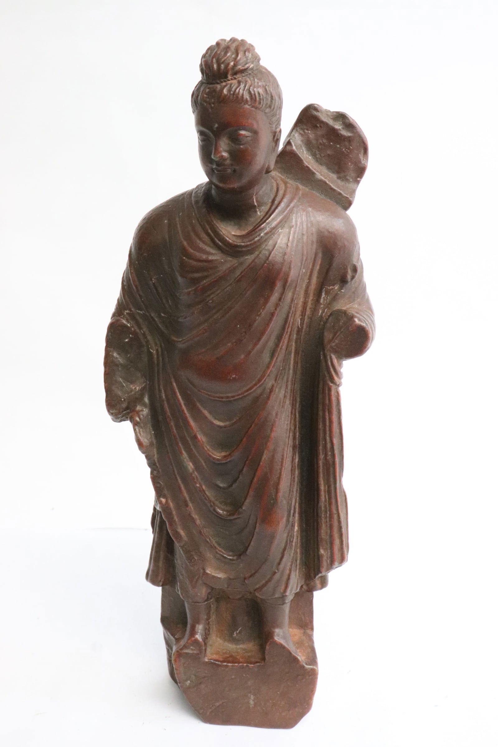 A very fine earthenware sculpture of deity: A very fine earthenware sculpture of deity, 11.15"H