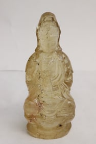 Crystal sculpture of deity