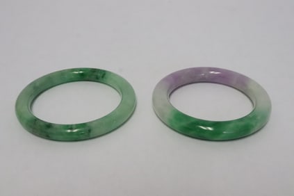 2 jadeite like bangles
