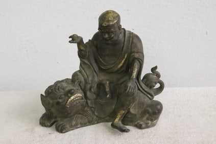 Chinese bronze/ copper sculpture of deity