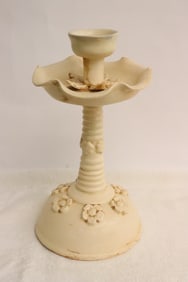 A Song style white earthenware candle stand