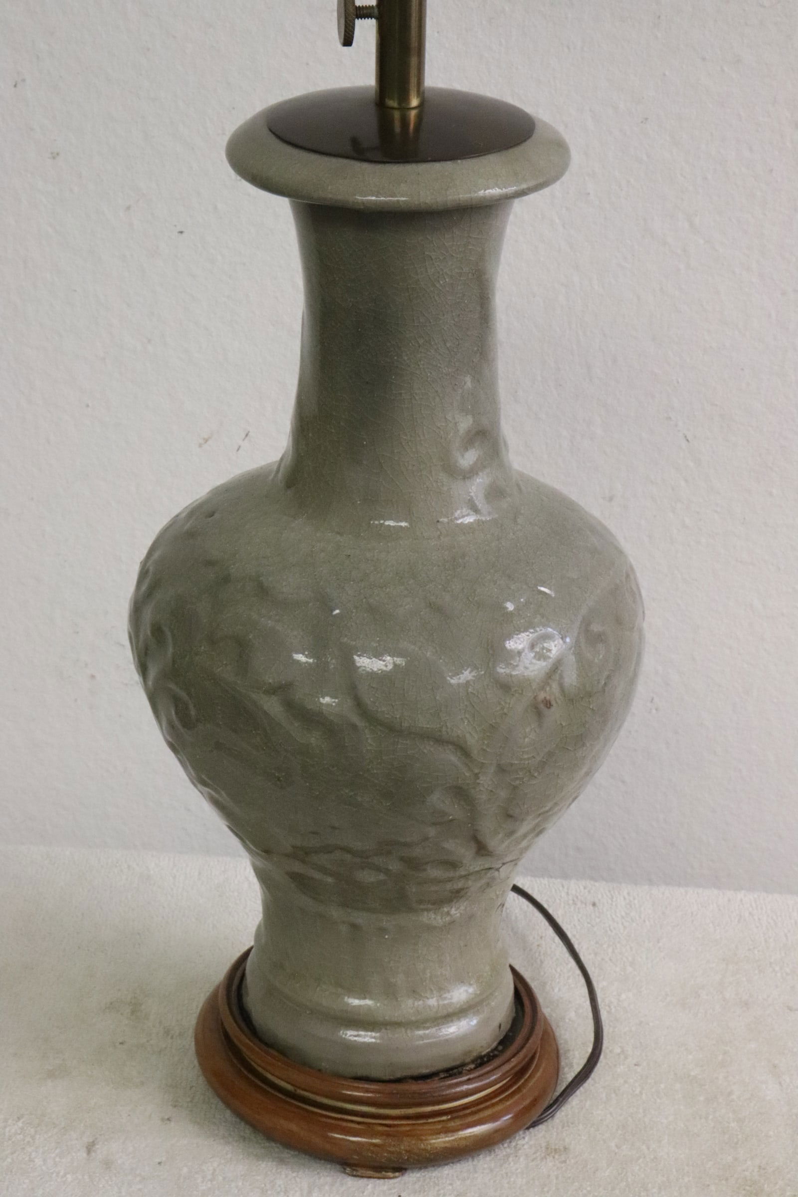 A celadon vase made as lamp (1 of 11)