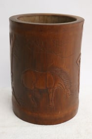 Bamboo carved brush holder