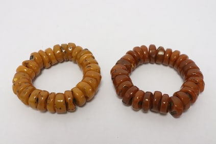 2 amber like bracelets
