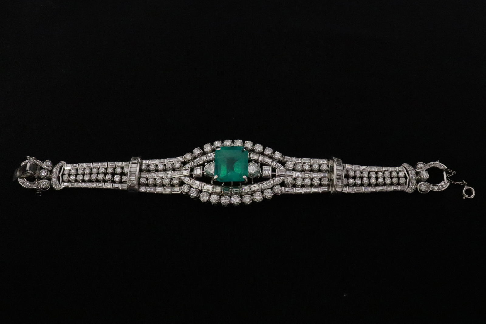 platinum emerald diamond bracelet w/ GIA certificate (1 of 16)