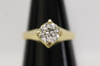 14K Y/G diamond ring w/ GIA certificate