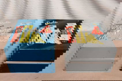 2 vintage Barbie doll cases with accessories