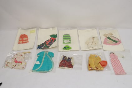 Lot of Barbie and Barbie style doll clothes