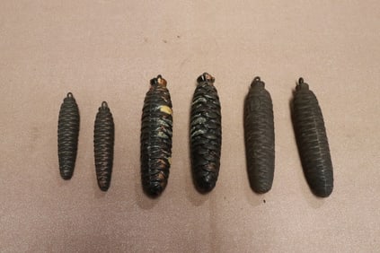 3 pairs cast iron clock weights