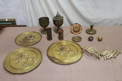 Lot of brass items
