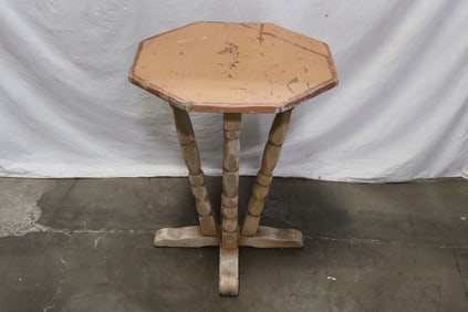 A signed Monterey octagonal side table