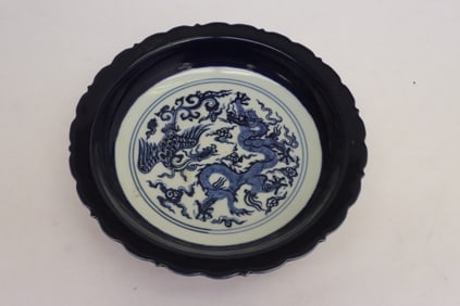 Chinese blue and white porcelain plate