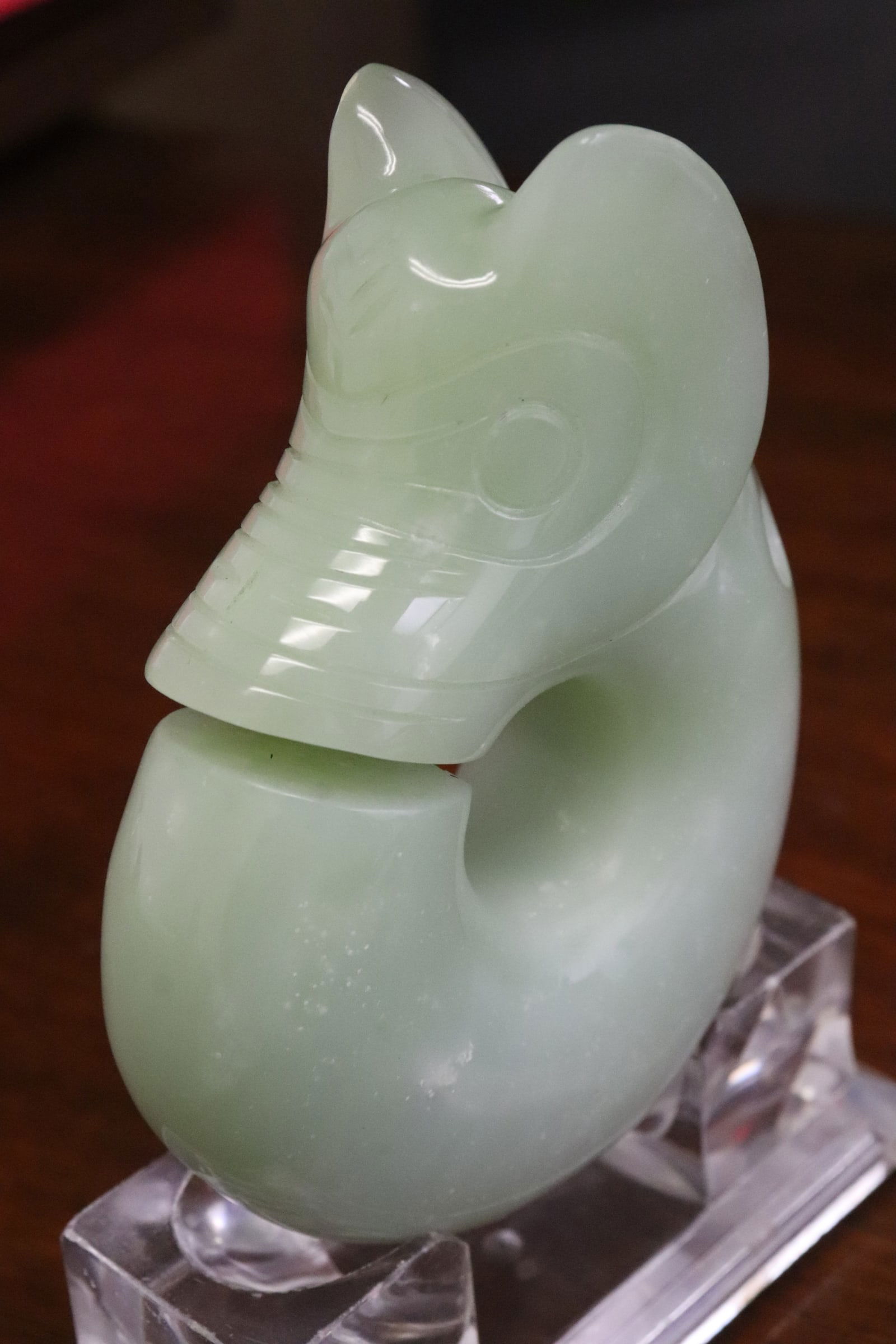 Jade like stone carved zhulong: Jade like stone carved zhulong, 4.15"x2.95"x1.2"