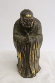 Chinese bronze sculpture of deity