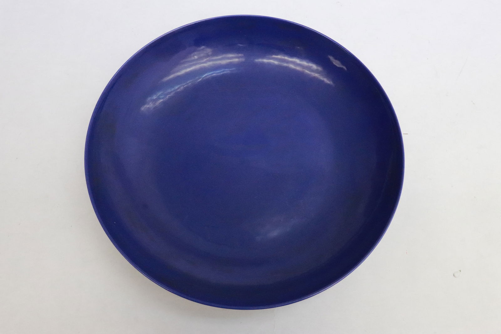 Chinese blue glazed porcelain plate (1 of 8)