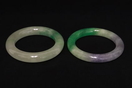 2 jadeite like bangles