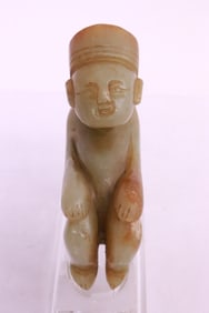 Celadon jade carved figure