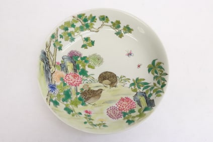 Chinese famille rose porcelain plate
