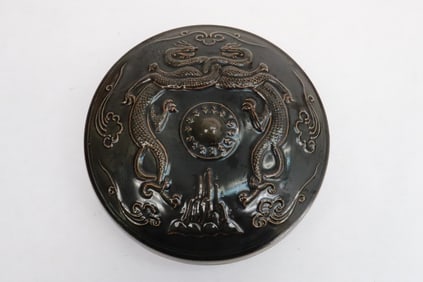 Fine Chinese large brown glazed box