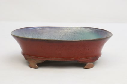 Chinese red glazed porcelain brush wash