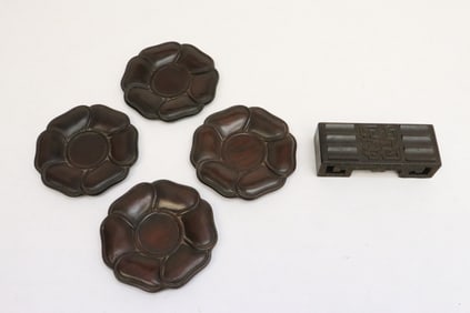 5 Chinese vintage small wood stands