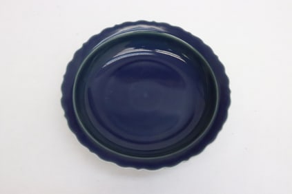 A blue glazed porcelain bowl