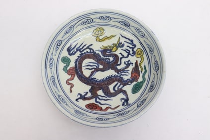 Wucai porcelain plate