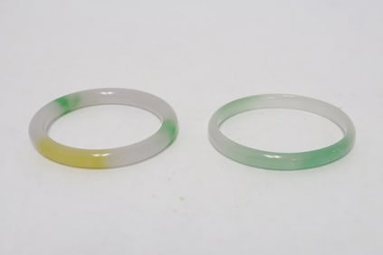 2 jadeite like bangles