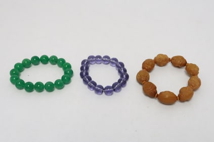 3 bead bracelets