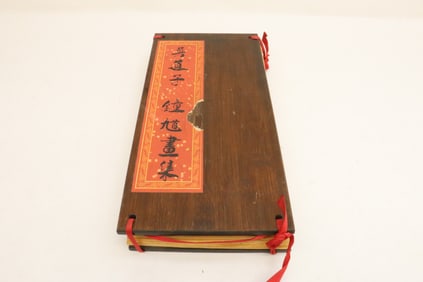 A print portfolio with wood cover